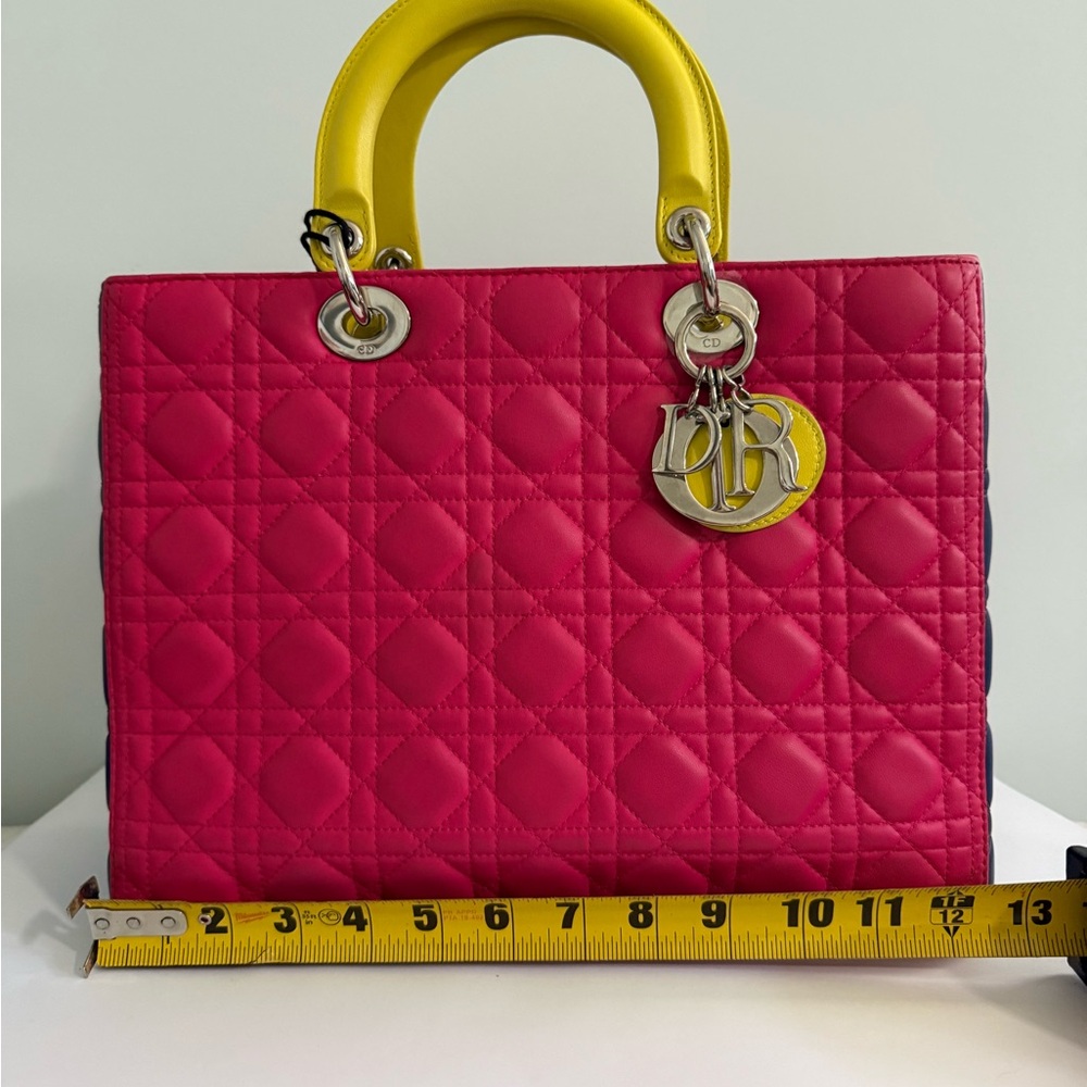 Authentic Dior lambskin pink gorgeous handbag like new!